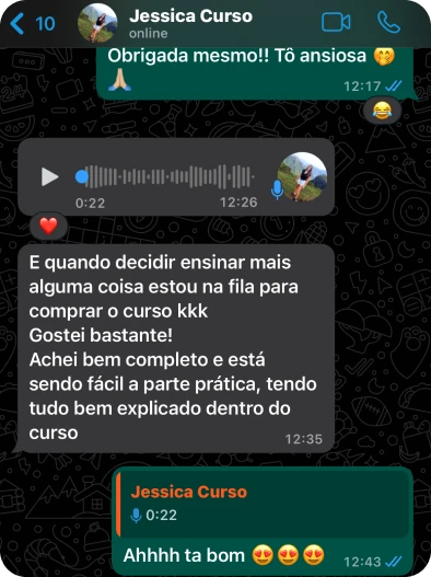 Print de depoimento de aluna 8