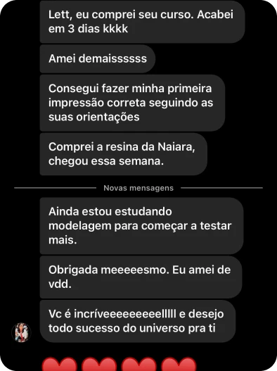 Print de elogio de aluna 14