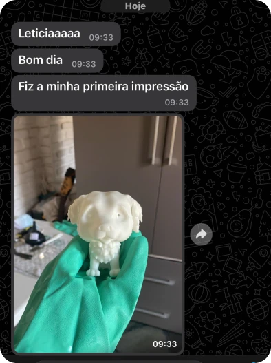 Print da primeira impressão de aluna 16
