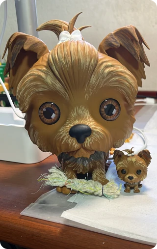 Peça de impressão 3D com acabamento artesanal